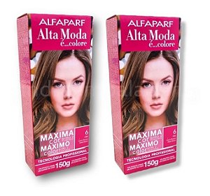 Kit Alta Moda 6.0 Mel Louro Escuro Coloração Creme (2 unidades) Alfaparf