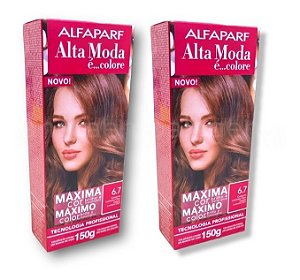 Kit Alta Moda 6.7 Castanho Luminoso Coloração Creme (2 unidades) Alfaparf