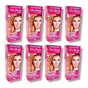 Kit Alta Moda 8.0 Louro Claro Coloração Creme (8 unidades) Alfaparf