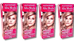 Kit Alta Moda 9.0 Louro Claríssimo Coloração Creme (4 unidades) Alfaparf