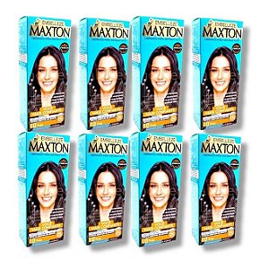 Kit Maxton 1.0 Preto Embelleze Tintura Creme (8 unidades)