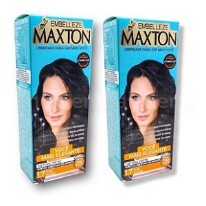 Kit Maxton 1.7 Preto Azulado Embelleze Tintura Creme (2 unidades)