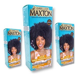 Kit Maxton 1.77 Preto Azulado Intenso Embelleze Tintura Creme (3 unid)