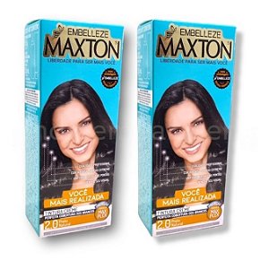 Kit Maxton 2.0 Preto Natural Embelleze Tintura Creme (2 unidades)