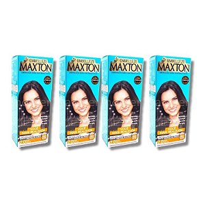 Kit Maxton 2.0 Preto Natural Embelleze Tintura Creme (4 unidades)