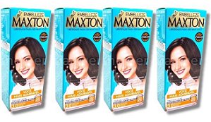 Kit Maxton 3.0 Castanho Escuro Embelleze Tintura Creme (4 unidades)