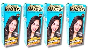 Kit Maxton 4.0 Castanho Natural Embelleze Tintura Creme (4 unidades)