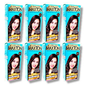 Kit Maxton 4.0 Castanho Natural Embelleze Tintura Creme (8 unid)