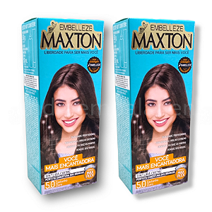 Kit Maxton 5.0 Castanho Claro Embelleze Tintura Creme (2 unidades)