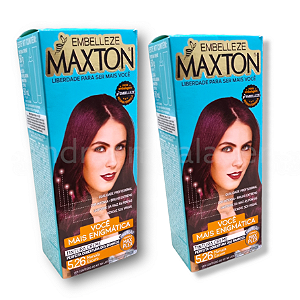 Kit Maxton 5.26 Marsala Escuro Embelleze Tintura Creme (2 unidades)