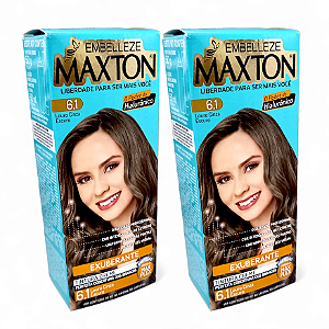 Kit Maxton 6.1 Louro Cinza Escuro Embelleze Tintura Creme (2 unidades)