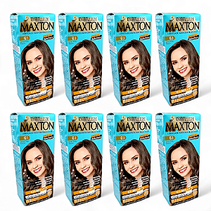 Kit Maxton 6.1 Louro Cinza Escuro Embelleze Tintura Creme (8 unidades