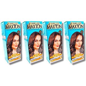 Kit Maxton 6.7 Chocolate Embelleze Tintura Creme (4 unidades)