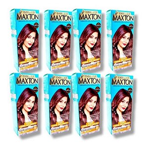 Kit Maxton 6.76 Chocolate Rosé Embelleze Tintura Creme (8 unidades)