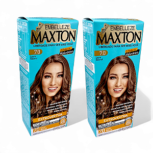 Kit Maxton 7.0 Louro Natural Embelleze Tintura Creme (2 unidades)