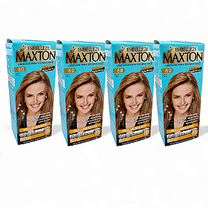 Kit Maxton 8.0 Louro Claro Embelleze Tintura Creme (4 unidades)