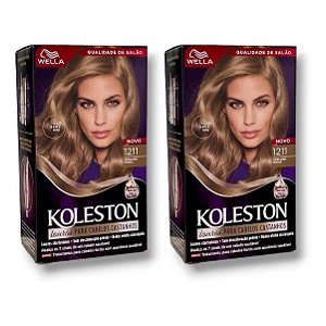 Kit Koleston Coloração Permanente Cor 1211 Louro Cinza Intenso (2 Unidades)