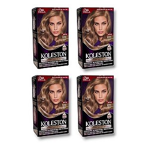Kit Koleston Coloração Permanente Cor 1211 Louro Cinza Intenso - (4 Unidades)