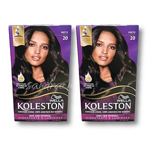 Kit Koleston Coloração Permanente Cor 20 Preto  (2 Unidades)