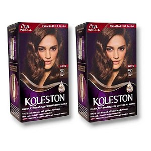 Kit Koleston Coloração Permanente Cor 50 Castanho Claro (2 Unidades)