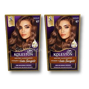 Kit Koleston Coloração Permanente Cor 67 Chocolate (2 Unidades)