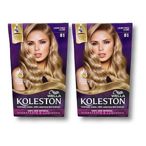 Kit Koleston Coloração Permanente Cor 81 Louro Cinza Claro  (2 Unidades)