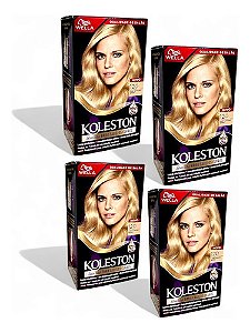 Tinta P/ Cabelo Koleston 120 Louro Claríssimo Natural - 4 Unidades