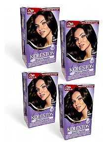 Tinta P/ Cabelo Koleston 41 Castanho Médio Acinzentado - 4 Unidades