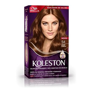 Tinta P/ Cabelo Koleston Cor 54 Castanho Dourado Acobreado