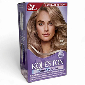 Tinta P/ Cabelo Koleston Cor 818 Louro Claro Perolado