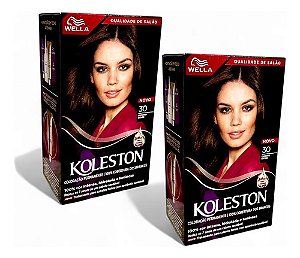 Tinta Para Cabelo Koleston Cor 30 Castanho Escuro - 2 Unidades