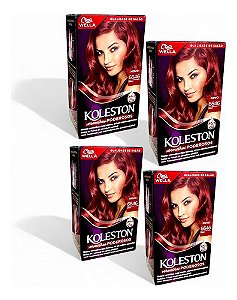 Tinta Para Cabelo Koleston Cor 6646 Cereja - 4 Unid