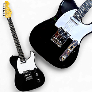 Guitarra Elétrica Telecaster PHX Special Preta 6 Carrinhos TL-1 ALV BK