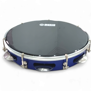 Pandeiro Profissional 10” Phx Abs Azul E Preto 10” Music Instrumentos