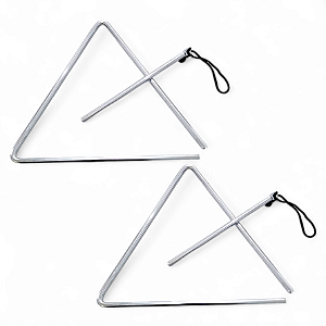 Triangulo Cromado 25cm X 08mm Phx Instrumentos Profissional (Kit c/ 2 unidades)