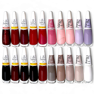 20 Esmaltes Impala Manicure Claros e Escuros  Mais Vendidos