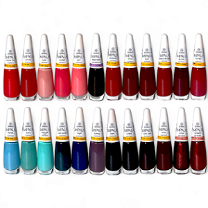 Kit 24 Esmaltes Impala Manicure Coloridos Escuros Vermelhos - DIVERSAS E ESCURAS