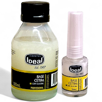 Ideal Base Cetim P/ Unhas 9ml C/ Aplicador + Refil 100ml