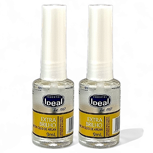 Ideal Base Para Unhas Extra Brilho Com Óleo De Argan 9ml Kit c/2 Unidades