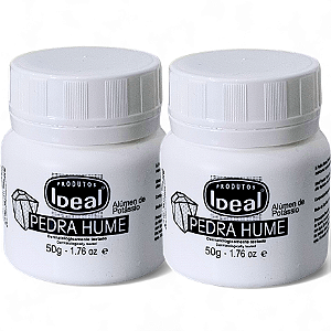 Pedra Hume Ideal Alúmen De Potássio P/ Ferimentos Pote 50g - 2 unidades