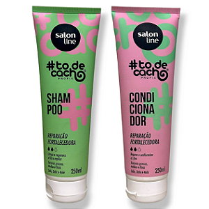 Kit Shampoo e Condicionador #todecacho Reparação Fortalecedora Salon Line