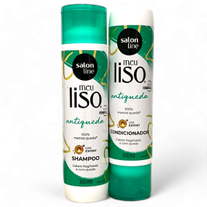 Kit Shampoo E Condicionador Antiqueda Salon Line Meu Liso