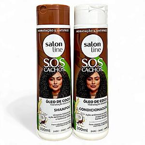 Kit Shampoo e Condicionador SOS Cachos Coco 300ml Salon Line