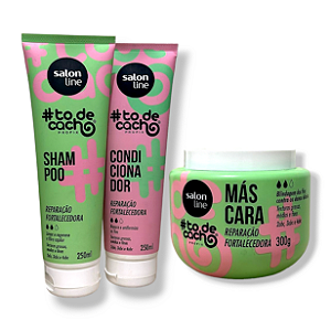 Shampoo + Condi + Máscara #todecacho Reparação Fortalecedora Salon Line