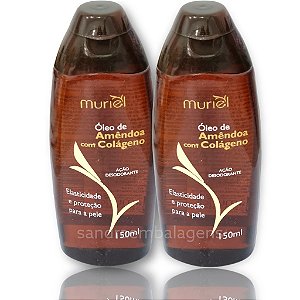 Óleo Corporal Amêndoas Com Colageno 150ml Muriel 2 Unidades