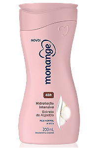 Hidratante Monange Hidratação Intensa Extrato de Algodão Pele Normal a Seca