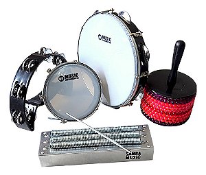 Kit Samba Carnaval Phx Afuxé, Reco-reco, Pandeiros, Tamborim
