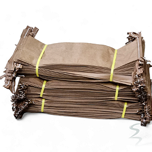 Kit com 25 Embalagens para Carvão 4 Kg - Sacos Kraft Multifolhados Reforçados sem Impressão