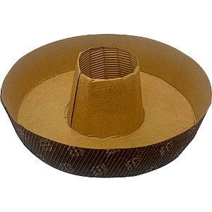 Kit 100 Formas Redondas com Furo Forneáveis 300g para Torta Suíça - Formas de Papel Para Assar Bolos