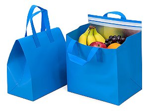 Kit 12x Sacola Delivery Térmica Retornável Impermeável Para Alimentos Quente e frios